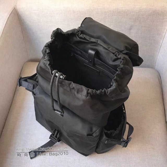 Burberry專櫃新款雙肩包 巴寶莉黑色帆布男士後背包  db1192